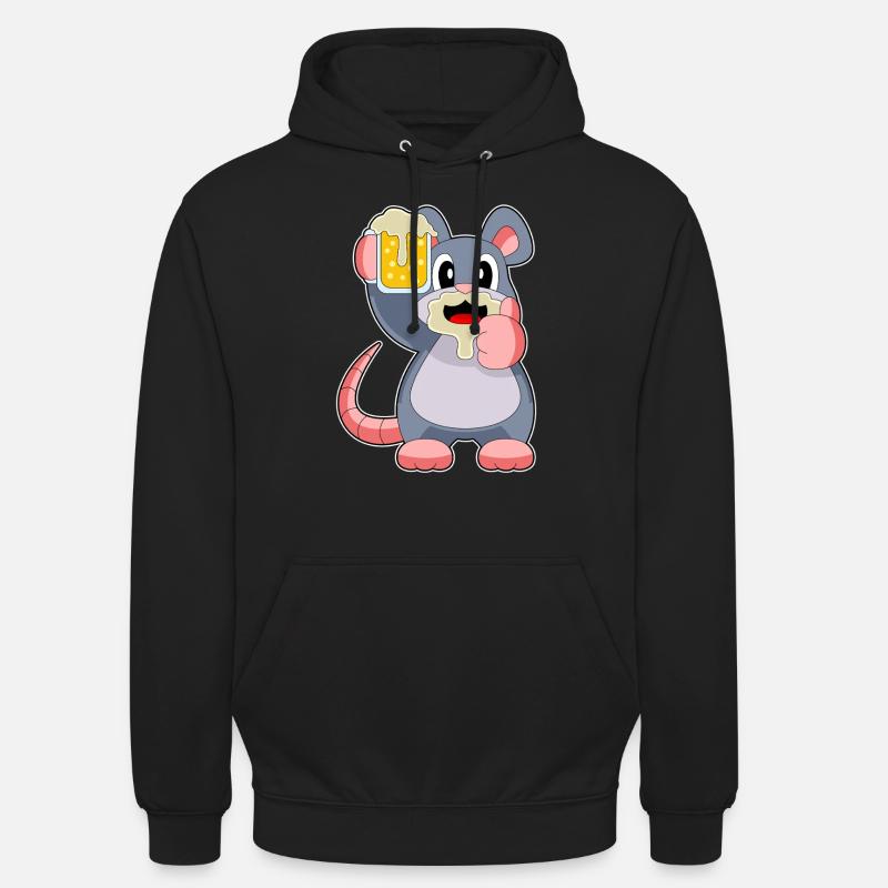 Bière Souris - Sweat-shirt à capuche unisexe - noir