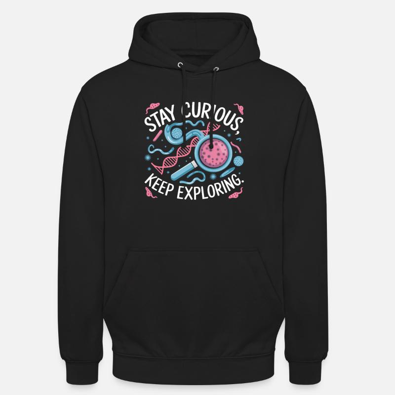 Restez curieux, découvrez-en plus - Sweat-shirt à capuche unisexe - noir