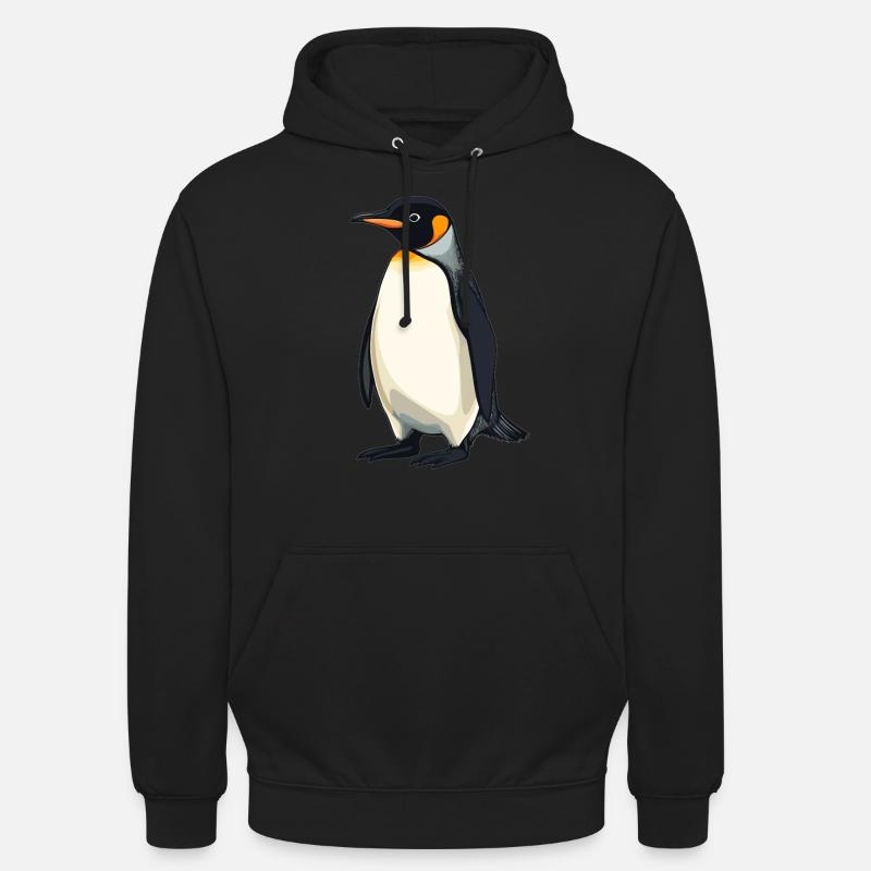 Pingouins Pingouin - Sweat-shirt à capuche unisexe - noir