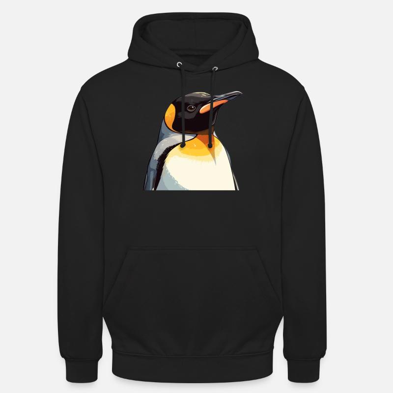 Pingouins Pingouin - Sweat-shirt à capuche unisexe - noir