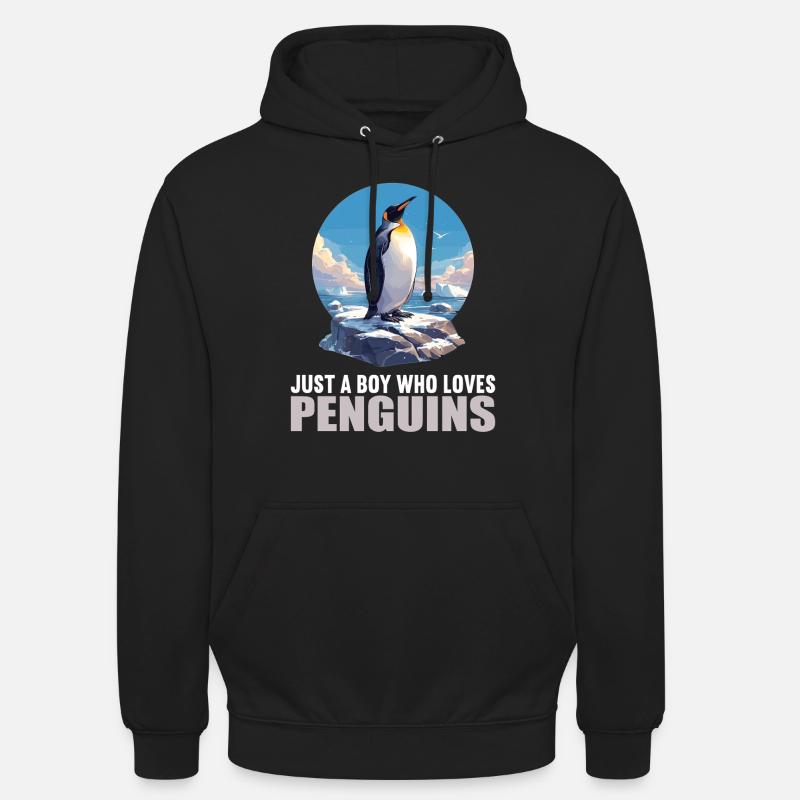 Pingouins Pingouin - Sweat-shirt à capuche unisexe - noir