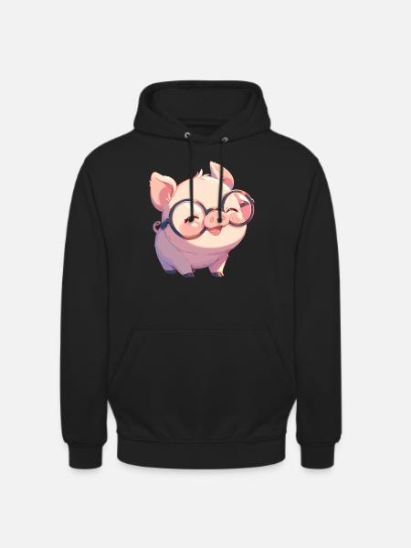Cochon Cochon - Sweat-shirt à capuche unisexe - noir