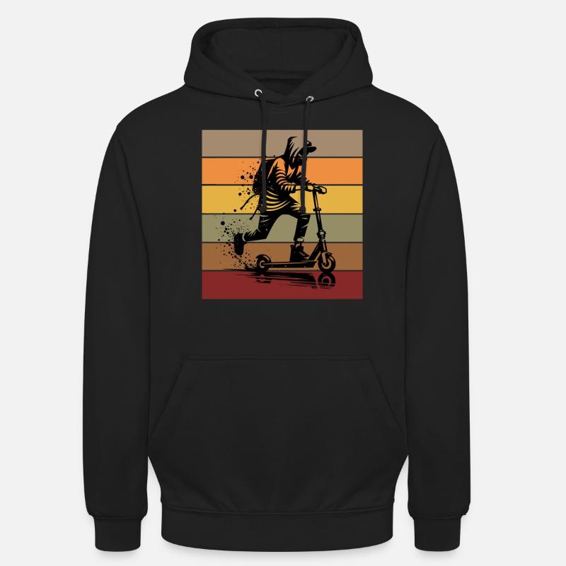 Design de scooter - Rétro - Sweat-shirt à capuche unisexe - noir