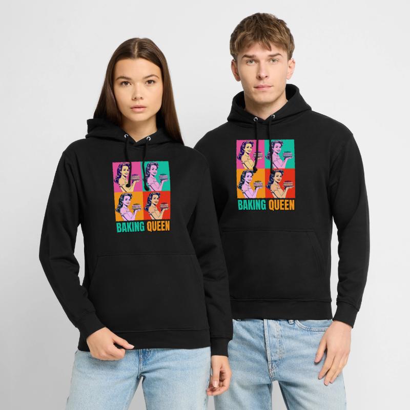 Backen Torte Backkönigin Backfee Bäckerin Pop Art Unisex Hoodie