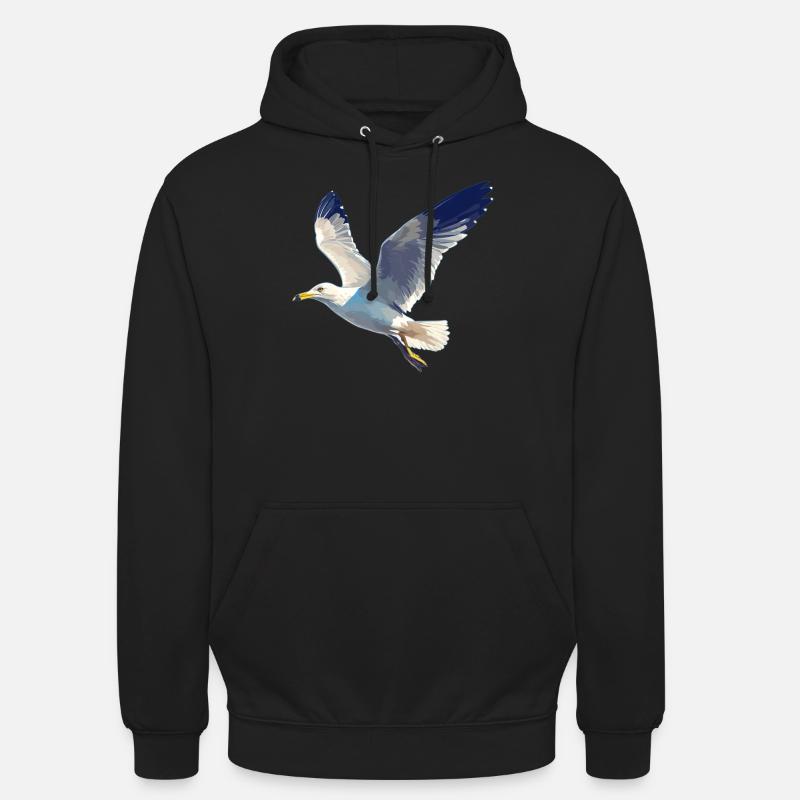 Möwen Möwe - Unisex Hoodie - Schwarz