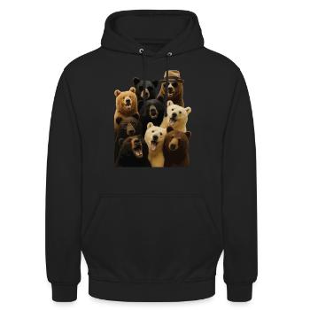 Tragen - Unisex Hoodie - Schwarz - Vorne - Alina (178cm) & Michal (187cm)