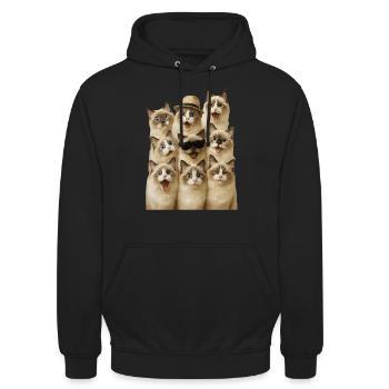 Ragdoll - Unisex Hoodie - Schwarz - Vorne - Alina (178cm) & Michal (187cm)