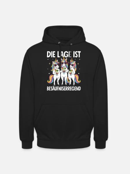 The situation is drunkenness - Unisex Hoodie - black