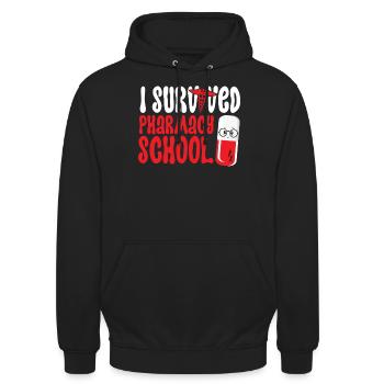Pharmacy Tech Technician - Unisex Hoodie - Schwarz - Vorne - Alina (178cm) & Michal (187cm)