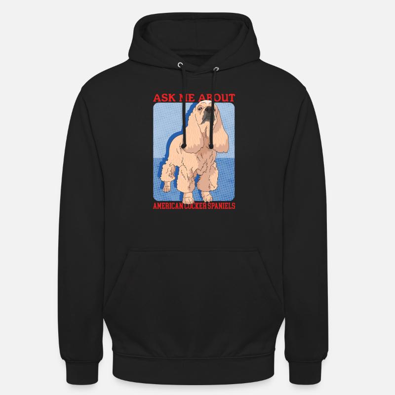 Cadeaux Cocker Spaniel Américain - Sweat-shirt à capuche unisexe - noir