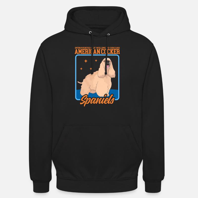 Cocker américain Spaniel cadeau - Sweat-shirt à capuche unisexe - noir
