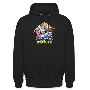 Dance Teacher I Train Dancers Dance Instructor - Unisex Hoodie - black - Front - Alina (178cm) & Michal (187cm)