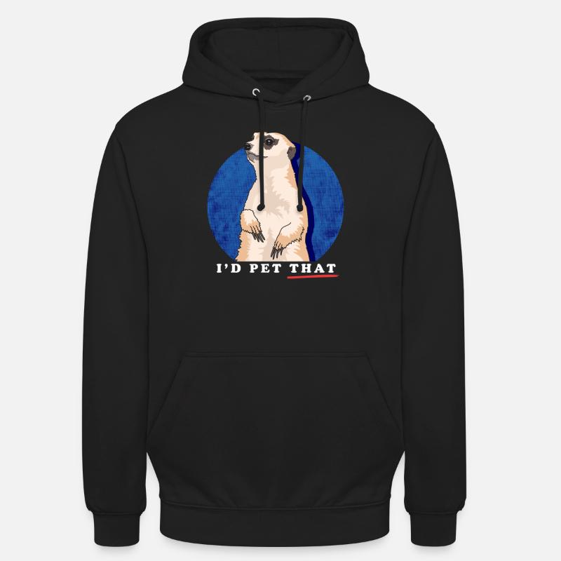 Suricate Drôle Cadeau de Suricate - Sweat-shirt à capuche unisexe - noir