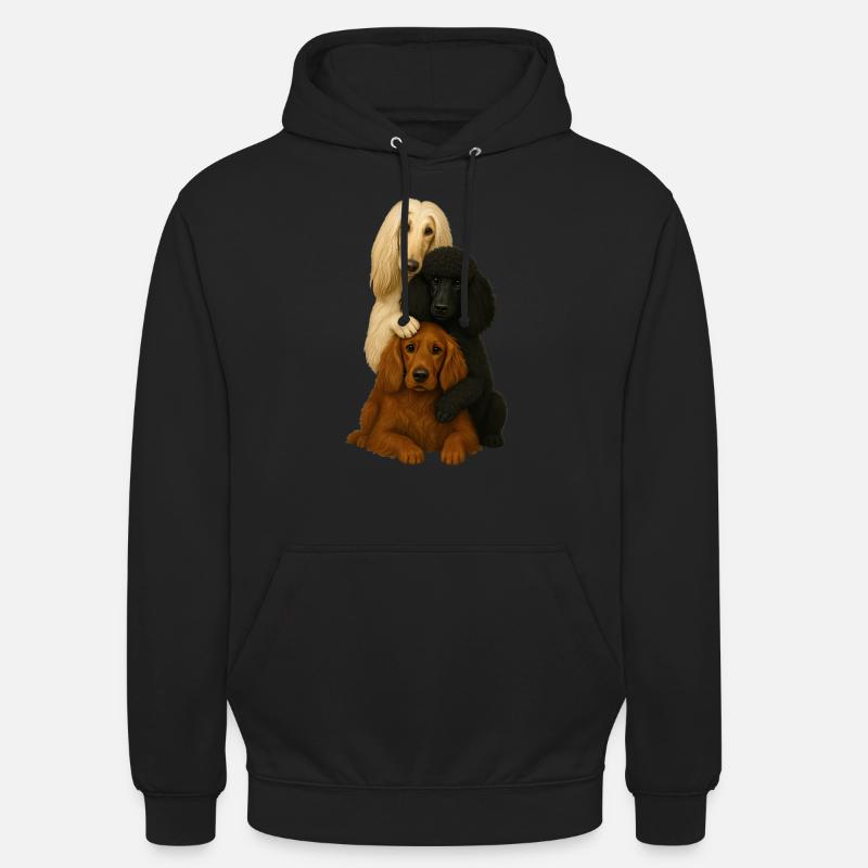 Chien Chiens Chiens mignons - Sweat-shirt à capuche unisexe - noir