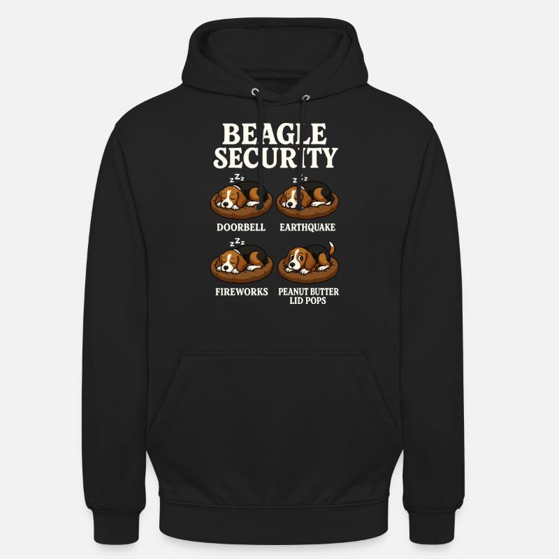 Beagle - Bluza z kapturem typu unisex - czarny
