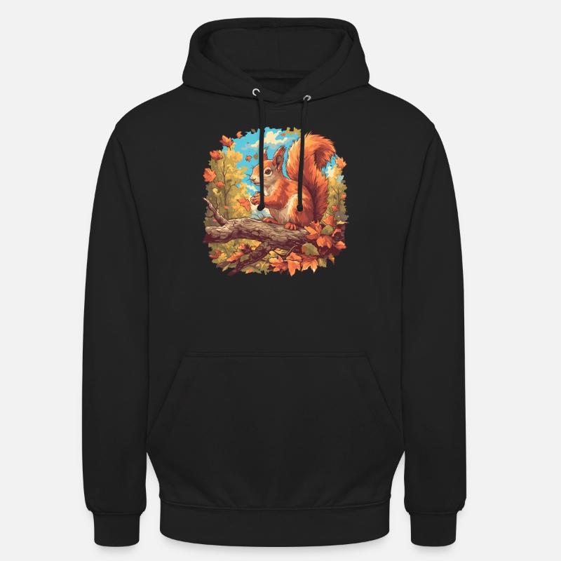 Eichhörnchen - Unisex Hoodie - Schwarz