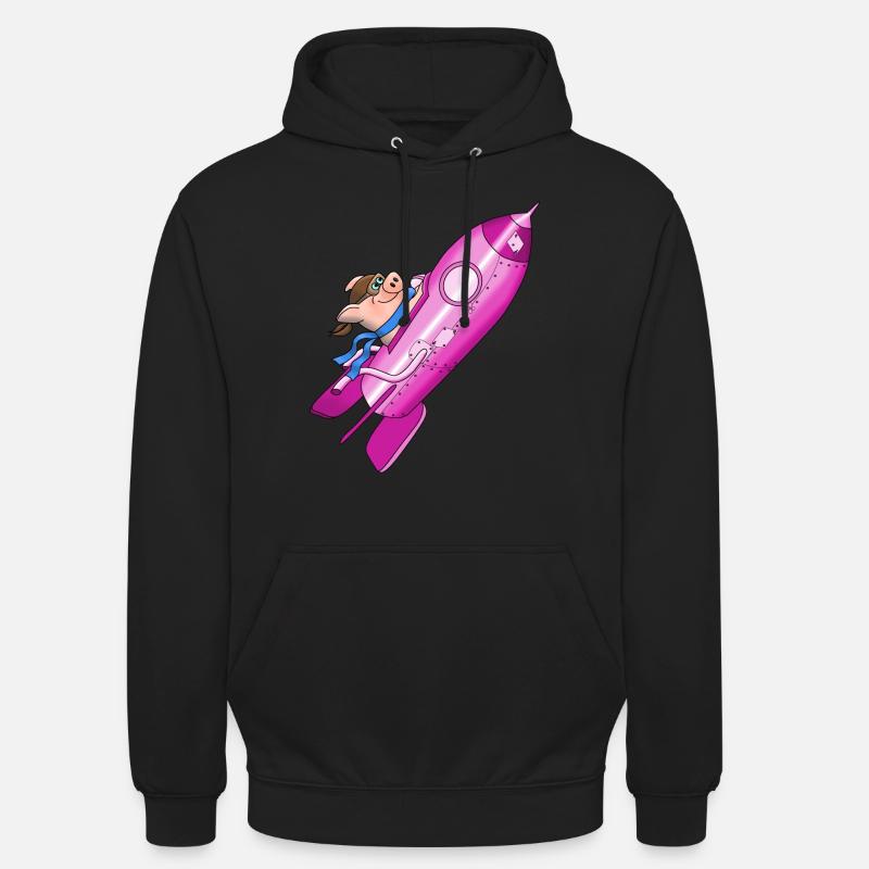 fusée - Sweat-shirt à capuche unisexe - noir