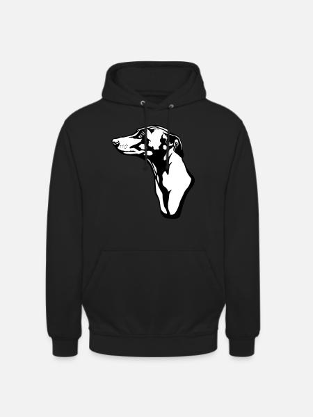 greyhound BACKGROUND - Unisex Hoodie - Schwarz