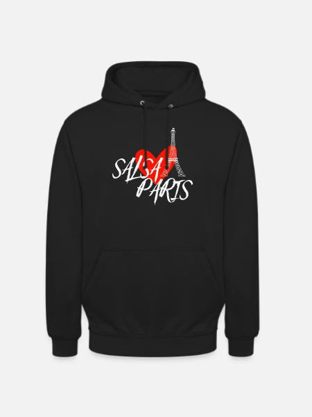 Salsa Paris white Danceshirt - Unisex Hoodie - black