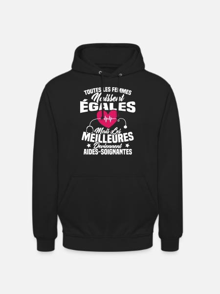 Les meilleures femmes deviennent aides-soignantes - Sweat-shirt à capuche unisexe - noir