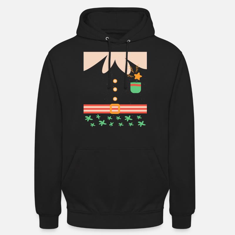 Cadeau de Noël des elfes - Sweat-shirt à capuche unisexe - noir