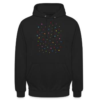 Konfetti - Unisex Hoodie - Schwarz - Vorne - Alina (178cm) & Michal (187cm)