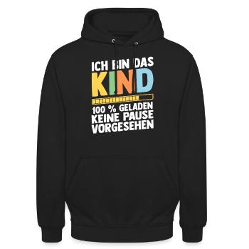 Daughter Son - Unisex Hoodie - black - Front - Alina (178cm) & Michal (187cm)