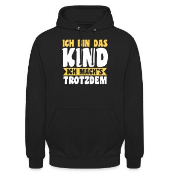 Daughter Son - Unisex Hoodie - black - Front - Alina (178cm) & Michal (187cm)