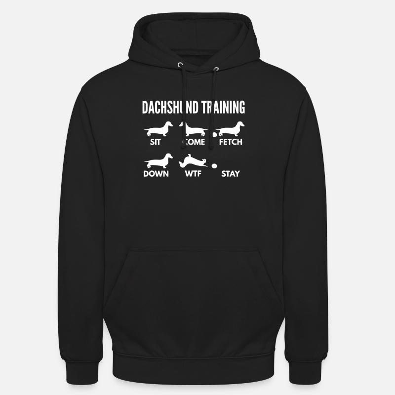 Dackel-Trainingshemd - Unisex Hoodie - Schwarz