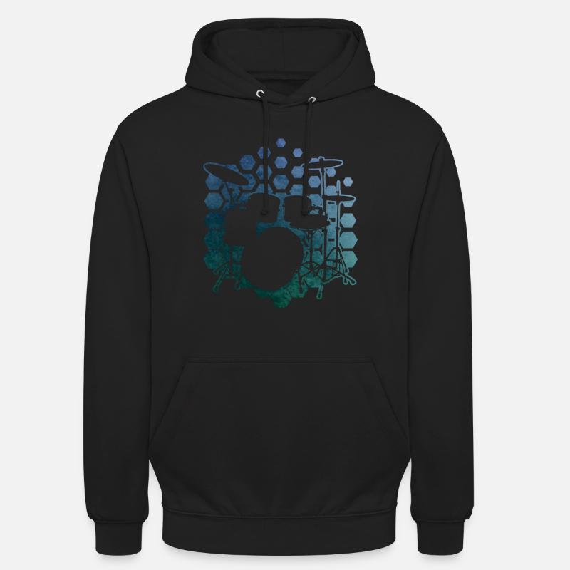 Drummer Drumming Drum Kit - Sweat-shirt à capuche unisexe - noir