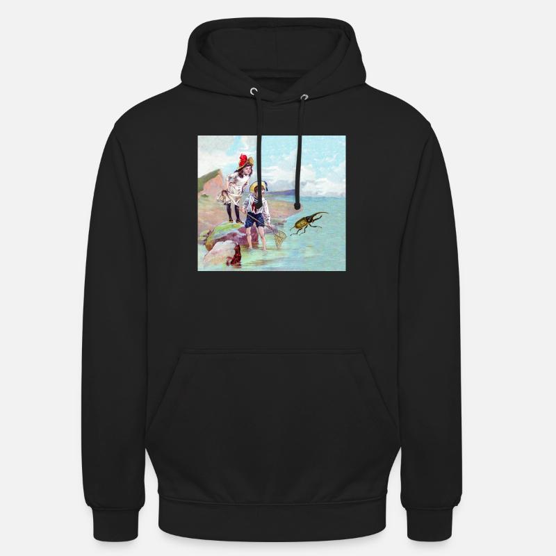 Children catching bugs - Unisex Hoodie - Schwarz