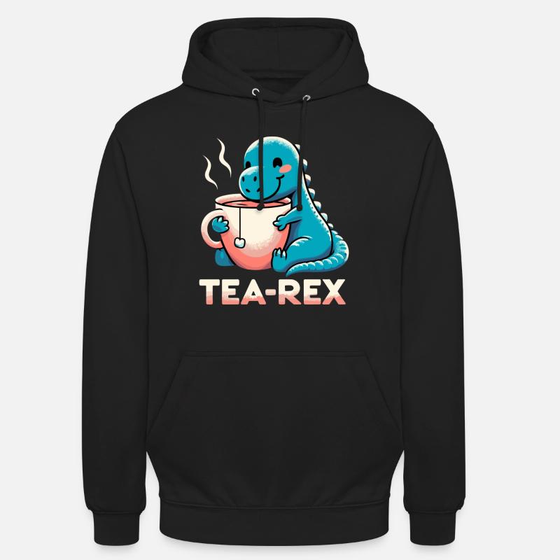 Tee Rex Tee-Rex Teetrinker Geschenk - Unisex Hoodie - Schwarz