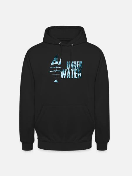 Underwater Sea Fish Motif - Unisex Hoodie - black