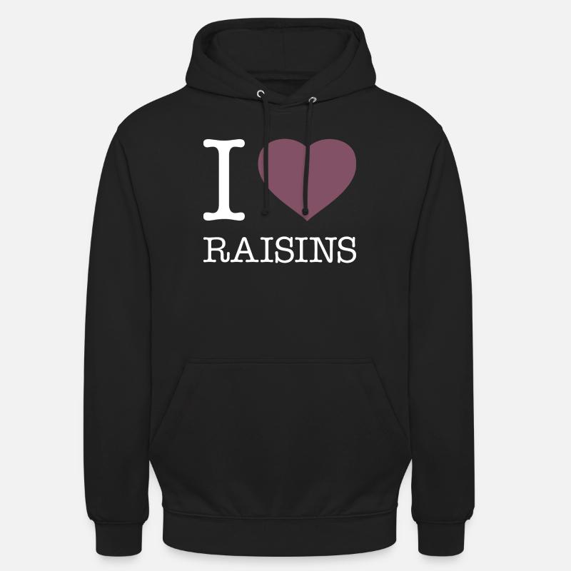 J’adore les raisins secs Rosinen - Sweat-shirt à capuche unisexe - noir