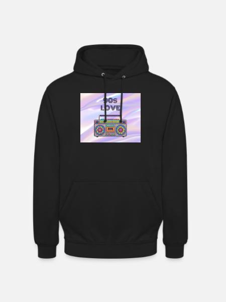 90s Love Boombox - Unisex Hoodie - black