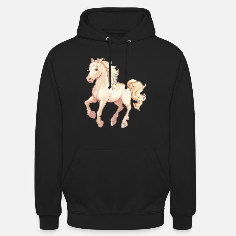 Cheval - Sweat-shirt à capuche unisexe - noir