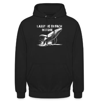 Rettet die Wale - Unisex Hoodie - Schwarz - Vorne - Alina (178cm) & Michal (187cm)