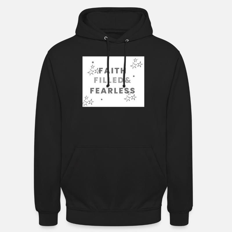 Pleine de foi et intrépide - Sweat-shirt à capuche unisexe - noir