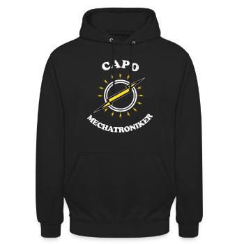 Mechatroniker - Capo Mechatronik - Unisex Hoodie - Schwarz - Vorne - Alina (178cm) & Michal (187cm)