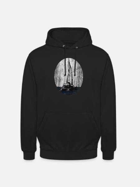Catamaran Sailor Sailing Ship - Unisex Hoodie - black