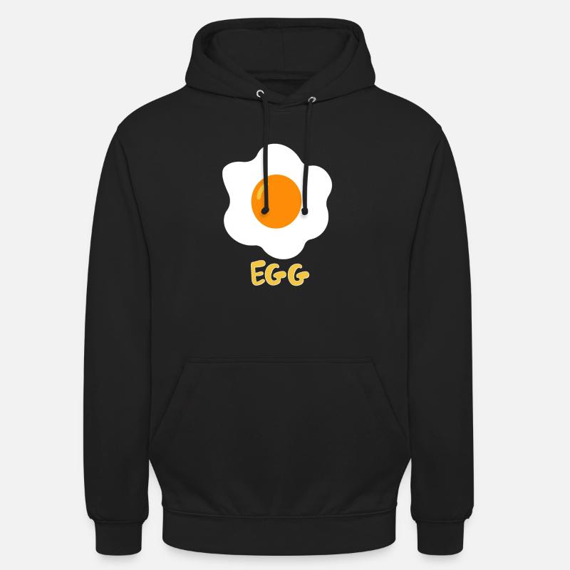 Oeuf sur le plat - Sweat-shirt à capuche unisexe - noir