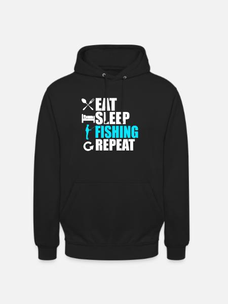pêche - Sweat-shirt à capuche unisexe - noir