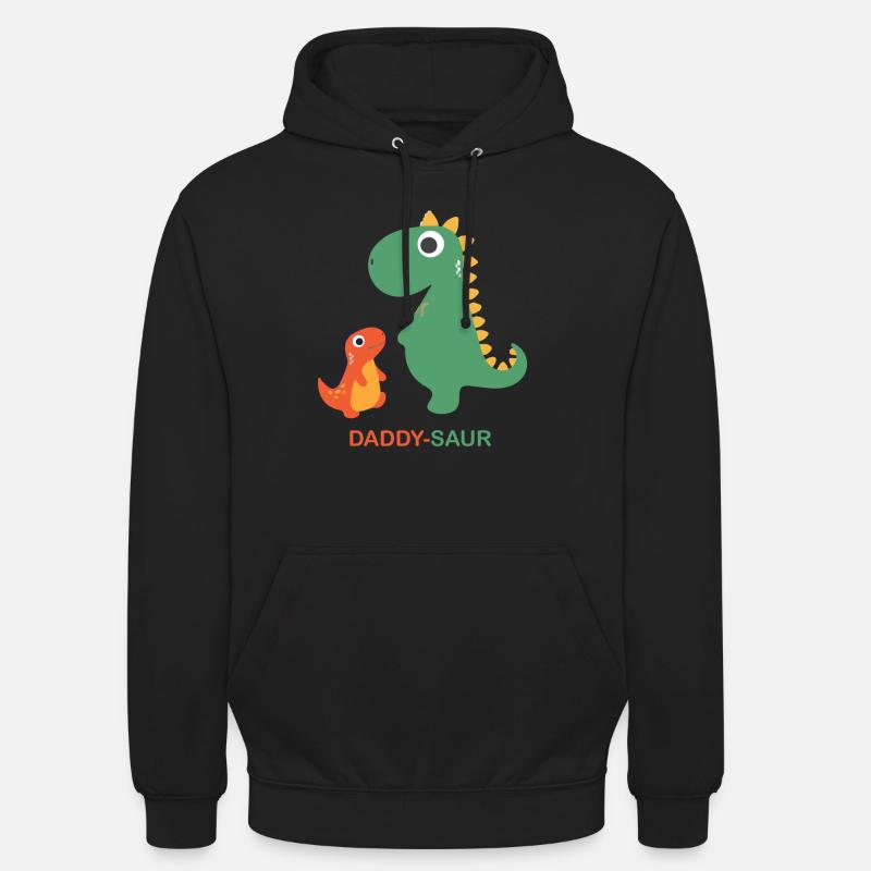 Daddy-Saur - Sweat-shirt à capuche unisexe - noir