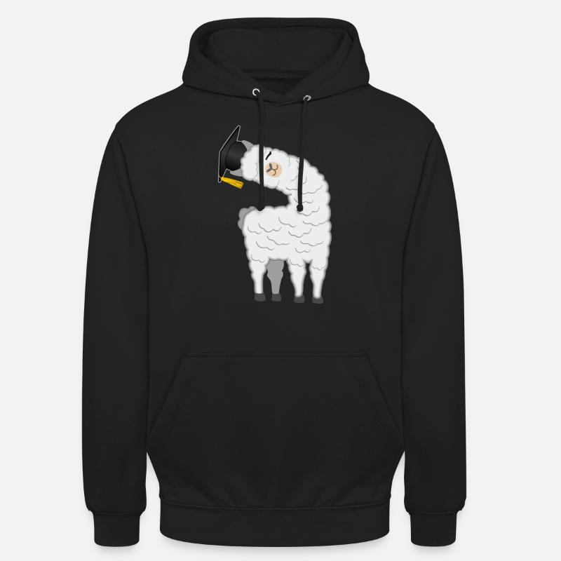 Licence Master Licence Llama Alpaga - Sweat-shirt à capuche unisexe - noir