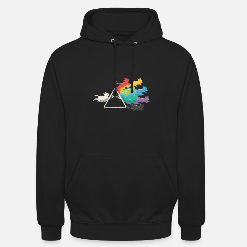 GATTI ARCOBALENO PRISMA - Felpa con cappuccio unisex - nero