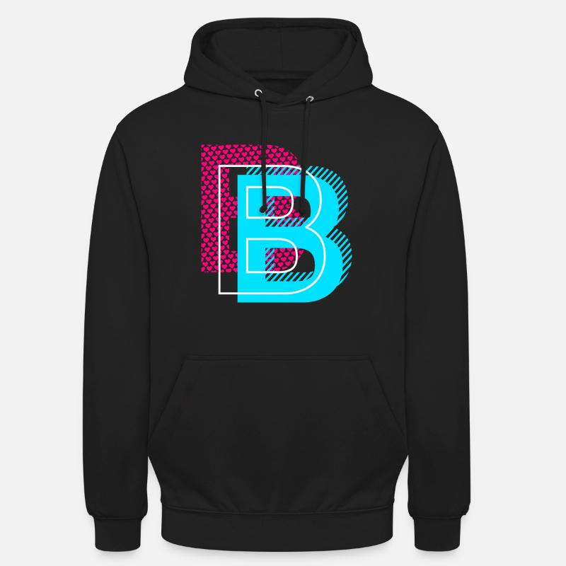 Anfangsbuchstabe B - Unisex Hoodie - Schwarz