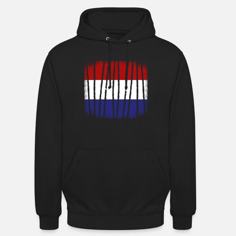 Pays-Bas Drapeau Hollande Drapeau néerlandais - Sweat-shirt à capuche unisexe - noir