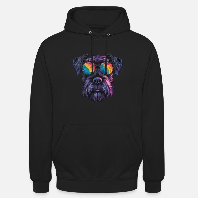 Schnauzer Géant, Schnauzer Géant, Chien - Sweat-shirt à capuche unisexe - noir