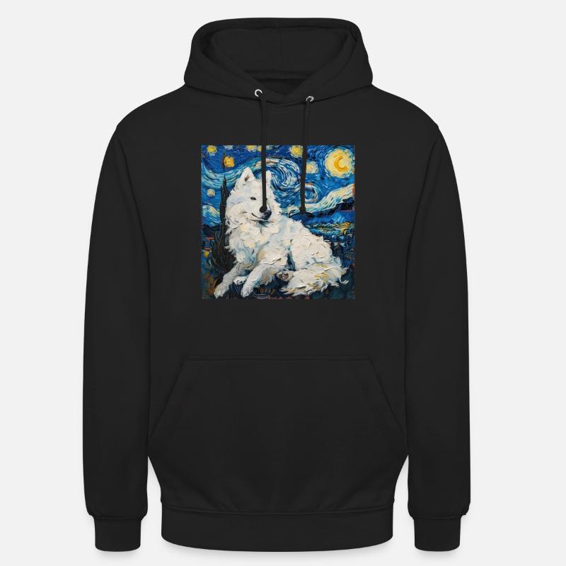 Samojed, samojed, hund, gave, hundeelsker - Unisex-hettegenser - svart