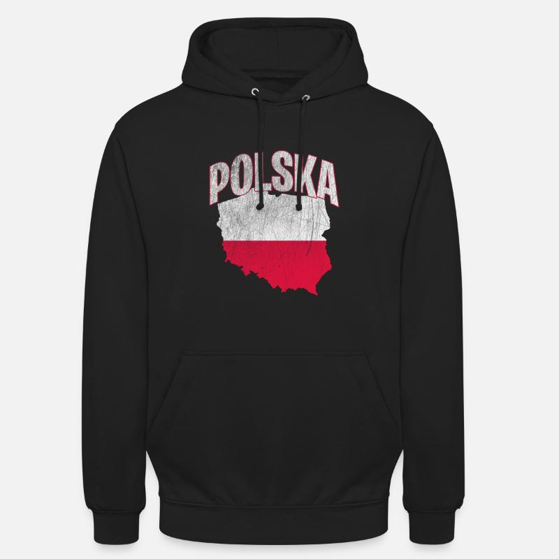 Polska Pologne Poland - Sweat-shirt à capuche unisexe - noir